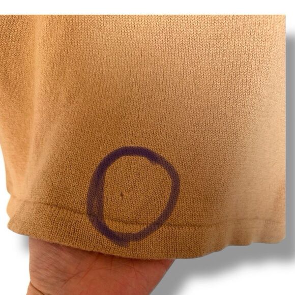 The Broadway Women’s Vintage 60’s Wool Cardigan Sweater Tan Sz L - Picture 8 of 9